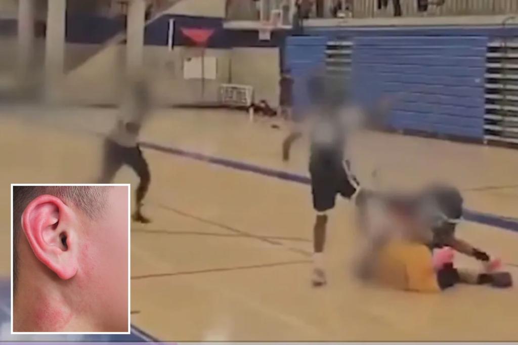 California basketball player, 13, steps on opponent's head during game in disturbing attack: 'The size of his shoe in his face'